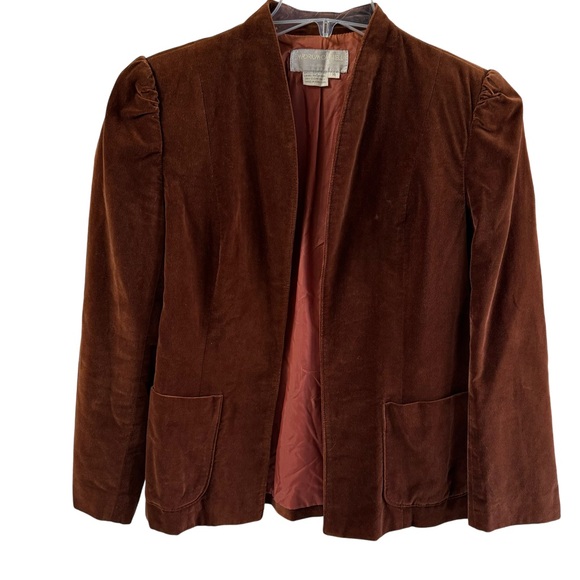 Emporium Capwell Jackets & Blazers - Emporium Capwell 100% Cotton Brown Velvet Jacket Vintage Blazer